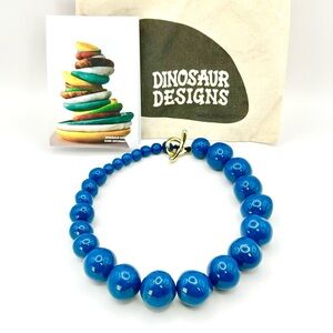 Dinosaur Designs Women’s Boulder Beads Resin Toggle Necklace NEW